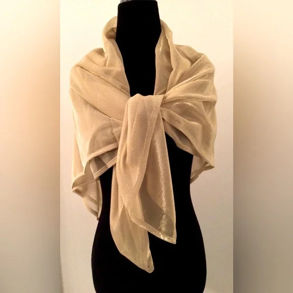 NEW! MORENO & CO Gold Sarong Pareo Wrap Stole Shawl - One Size - Picture 3 of 5